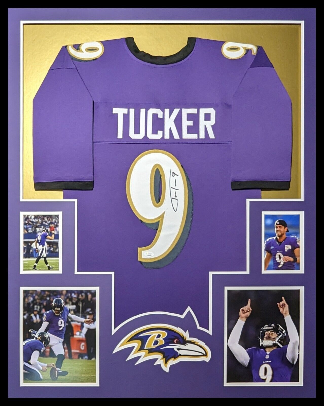 MVP Authentics Framed Baltimore Ravens Justin Tucker Autographed Signed Jersey Jsa Coa 427.50 sports jersey framing , jersey framing