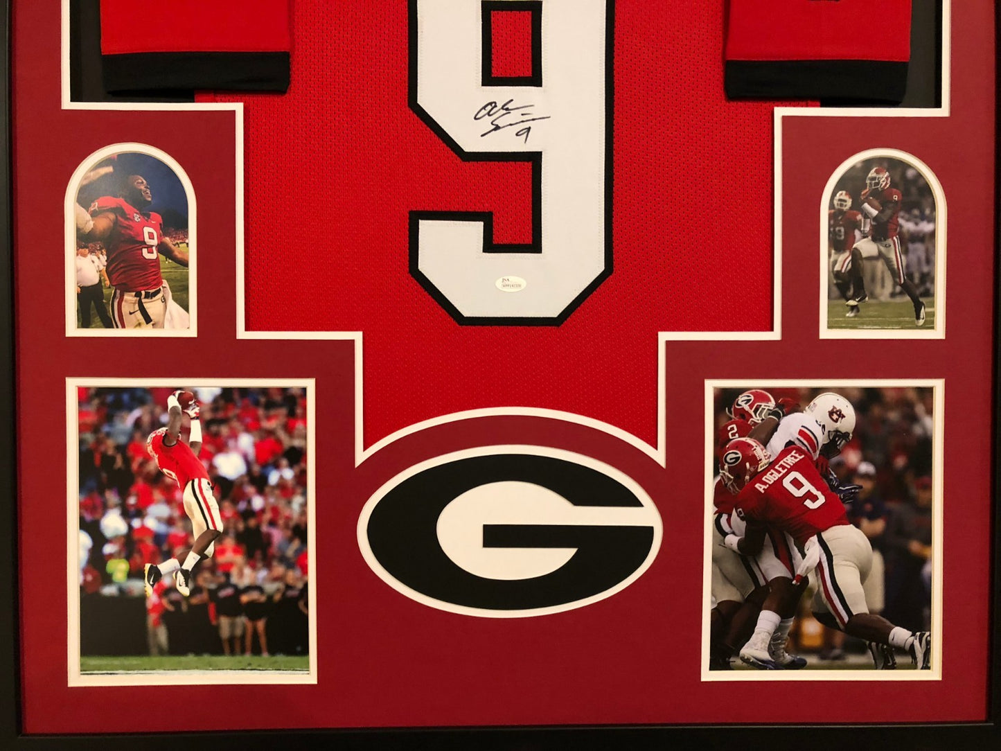 Framed Georgia Bulldogs Alec Ogletree Autographed Signed Jersey Jsa Coa