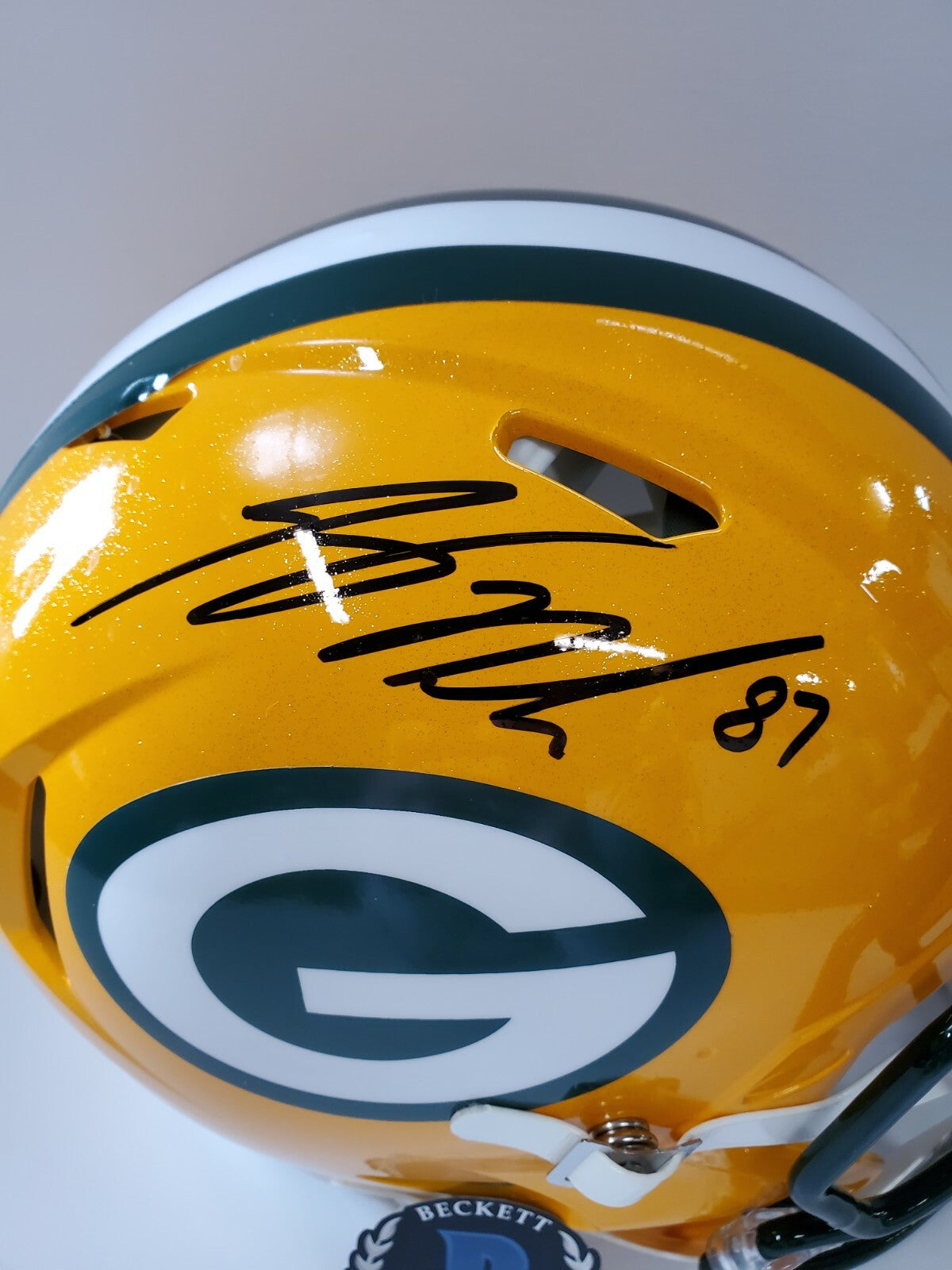 Green Bay Packers Jordy Nelson Signed Full Size Speed Auth Helmet Beckett Coa