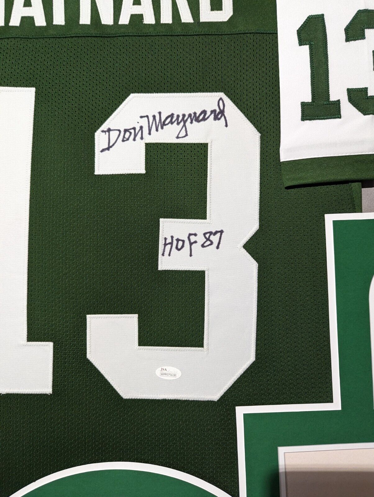 MVP Authentics Framed New York Jets Don Maynard Autographed Signed Inscribed Jersey Jsa Coa 675 sports jersey framing , jersey framing