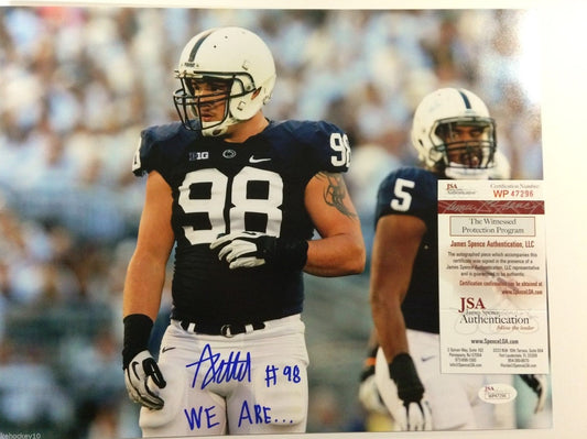 Anthony Zettel Autographed Signed Inscribed Penn State 11X14 Photo Jsa Coa