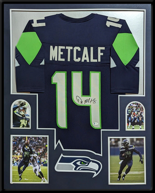 MVP Authentics Framed Seattle Seahawks Dk Metcalf Autographed Signed Jersey Jsa Coa 395.10 sports jersey framing , jersey framing