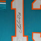 Framed Miami Dolphins Dan Marino Autographed Signed Stat Jersey Jsa Coa