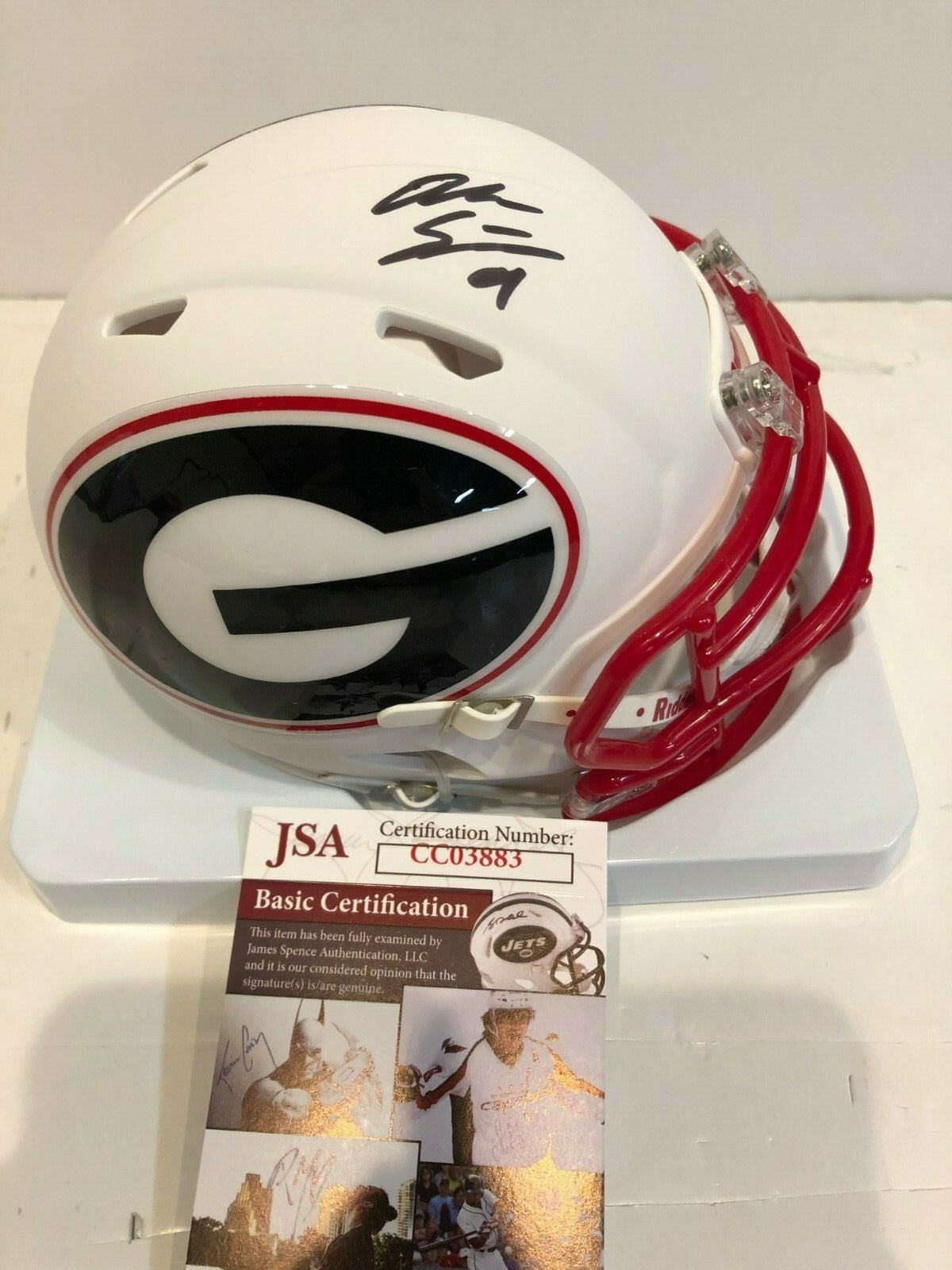 Alec Ogletree Autographed Signed Georgia Bulldogs Amp Mini Helmet Jsa Coa