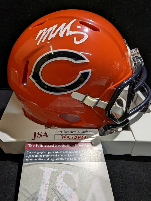Mike Singletary Signed Chicago Bears Throwback Mini Helmet Jsa Coa