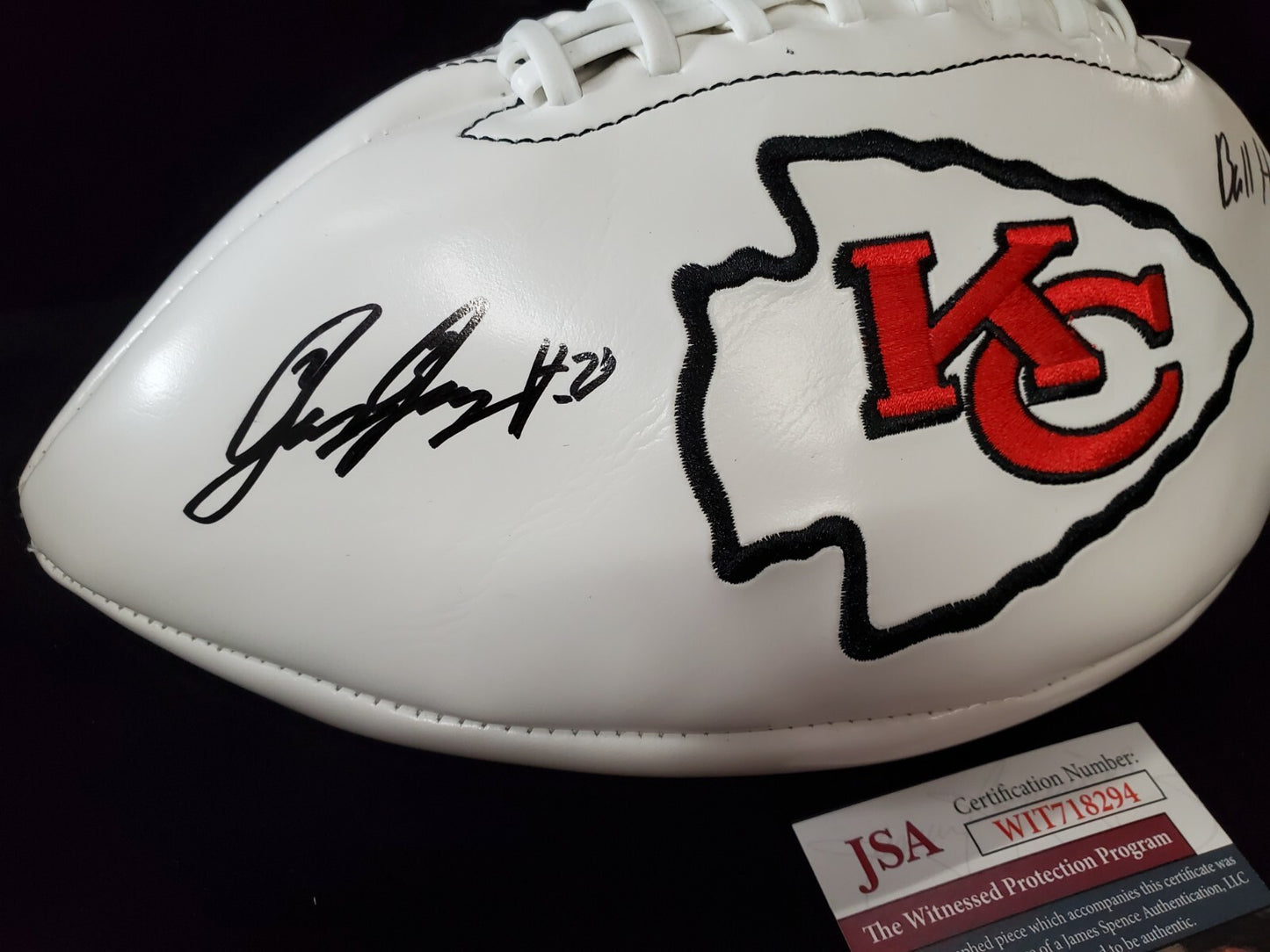 Kansas City Chiefs L'jarius Sneed Autographed Inscribed Logo Football Jsa Coa