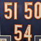 Framed Chicago Bears 3X Signed Singletary Urlacher Butkus Jersey Dual Coa