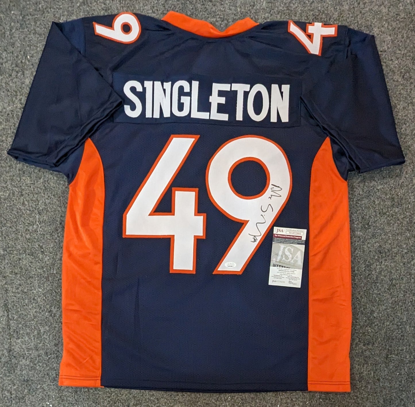 Denver Broncos Alex Singleton Autographed Signed Jersey Jsa  Coa