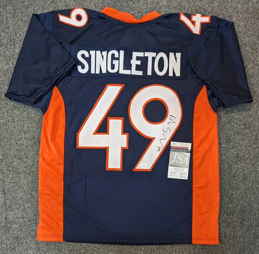 Denver Broncos Alex Singleton Autographed Signed Jersey Jsa  Coa