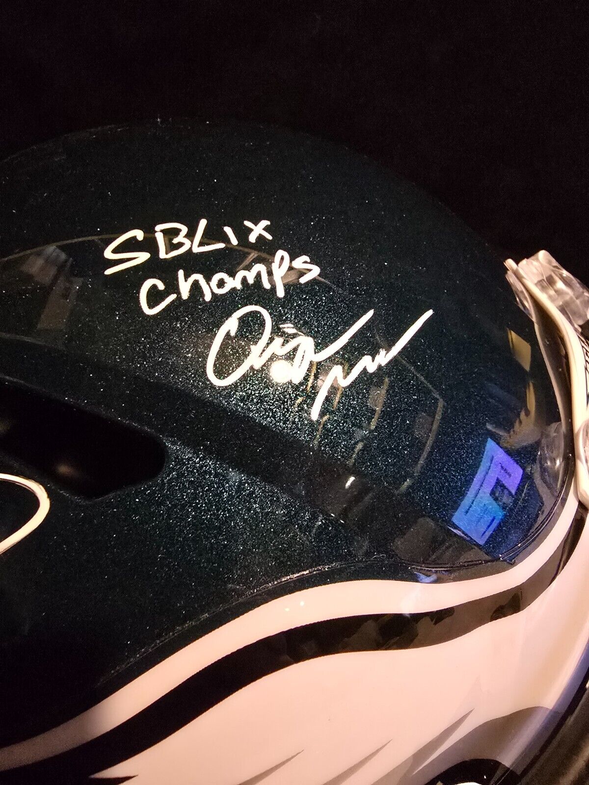Philadelphia Eagles 3X Signed/2X Inscribed Full Size Speed Replica Helmet Jsa
