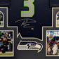 Framed Seattle Seahawks Russell Wilson Autographed Signed Jersey Fanatics Holo