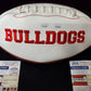 Georgia Bulldogs Eric Stokes & Tyson Campbell Dual Signed Logo Football Jsa Coa
