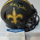 New Orleans Saints Rickey Jackson Signed Eclipse Mini Helmet Beckett Coa