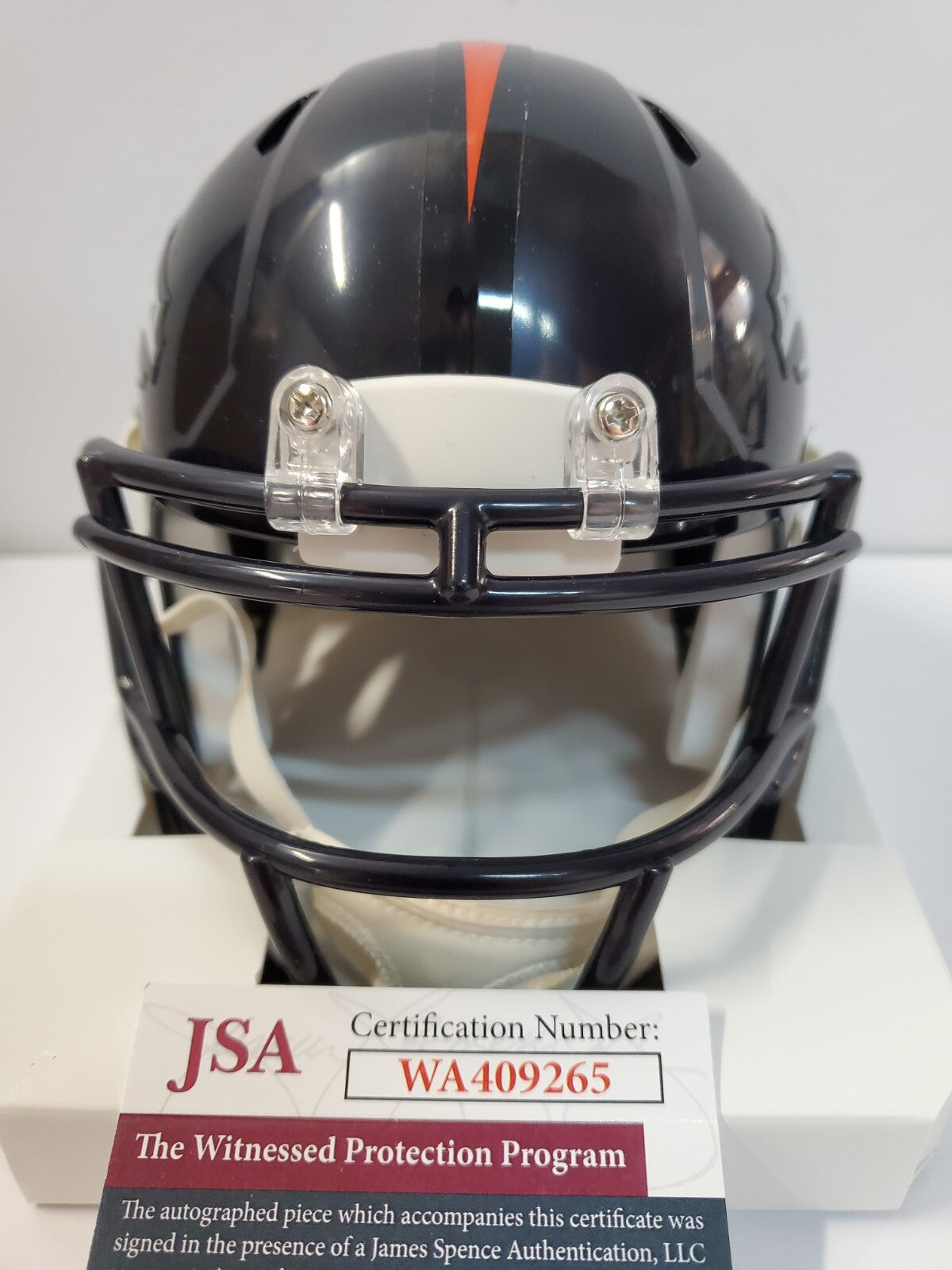 Denver Broncos Tim Patrick Signed Speed Mini Helmet Jsa Coa