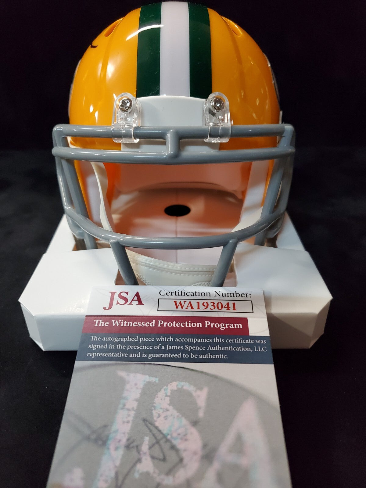 Green Bay Packers Don Horn Autographed Signed Speed Mini Helmet Jsa Coa