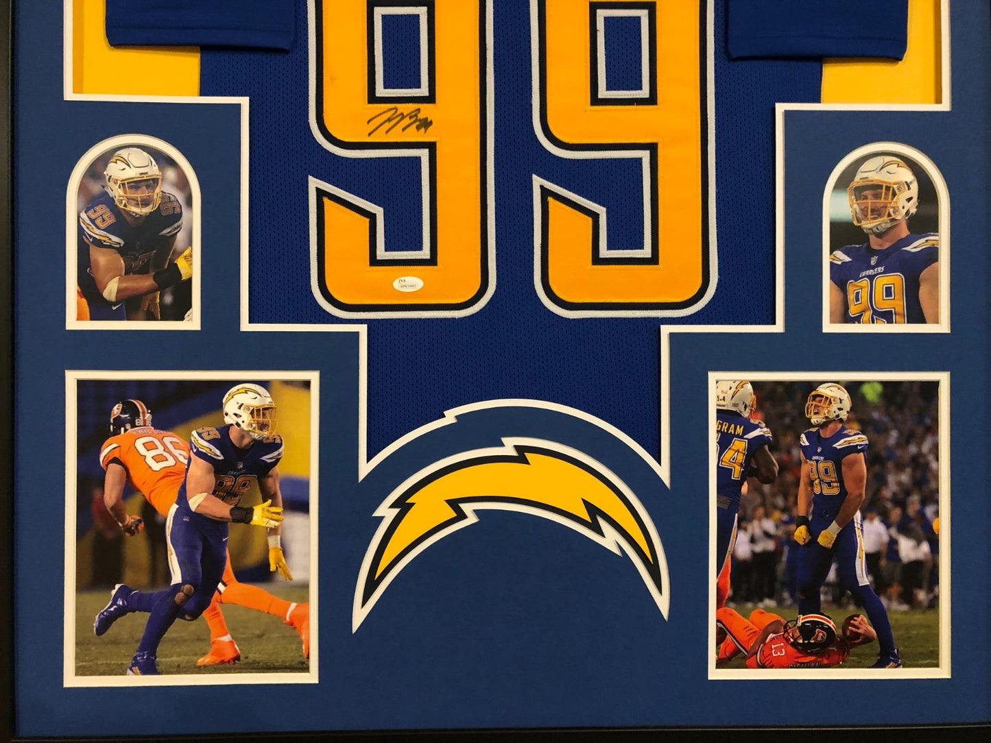 Framed San Diego Chargers Joey Bosa Autographed Signed Jersey Jsa Coa