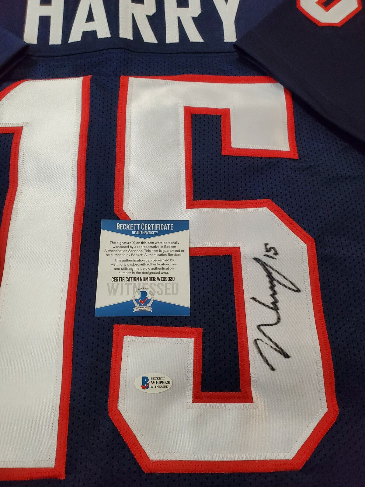 New England Patriots N'keal Harry Autographed Signed Jersey Beckett Coa