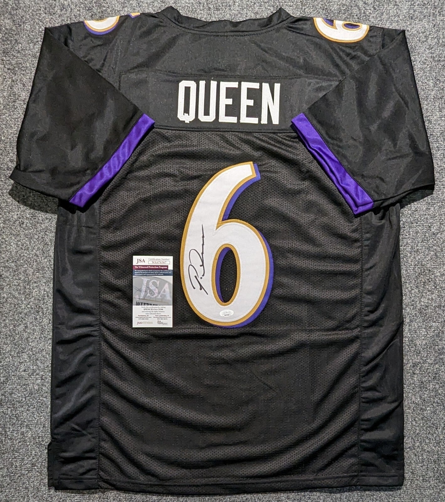 Baltimore Ravens Patrick Queen Autographed Signed Jersey Jsa Coa