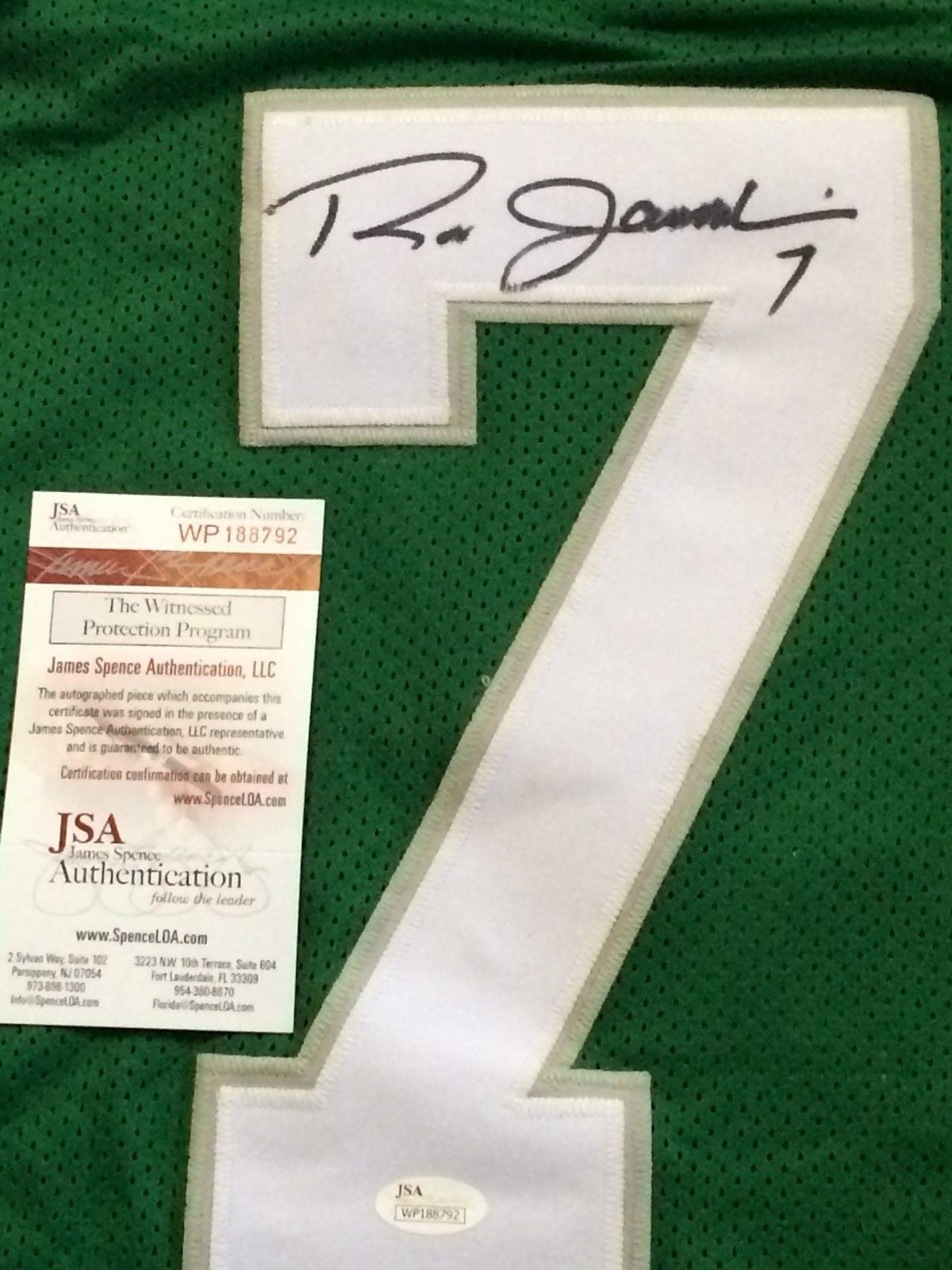 Ron Jaworski Autographed Signed Philadelphia Eagles Jersey Jsa  Coa