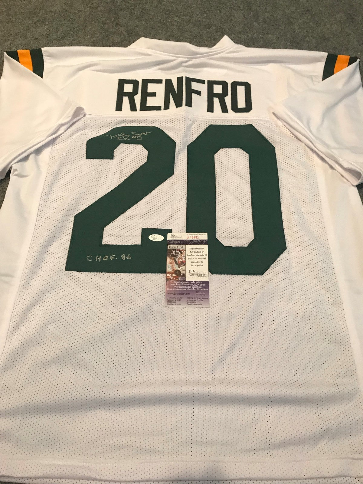 Mel Renfro Autographed Signed Inscribed Oregon Ducks Jersey Jsa  Coa