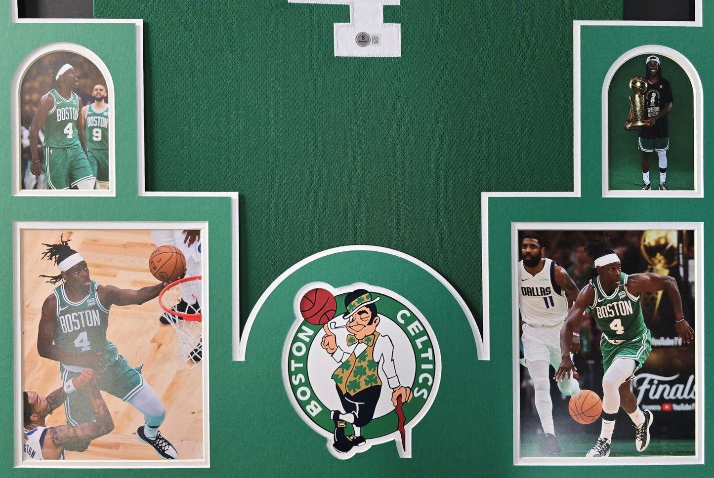 Custom Framed Boston Celtics Jrue Holiday Autographed Jersey Beckett Hologram