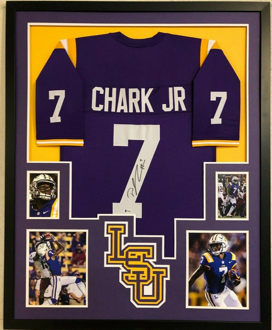 MVP Authentics Framed Lsu Tigers Dj Chark Autographed Signed Jersey Beckett Coa 449.10 sports jersey framing , jersey framing