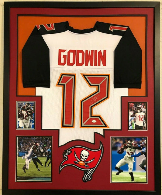 Framed Tampa Bay Buccaneers Chris Godwin Autographed Signed Jersey Jsa Coa