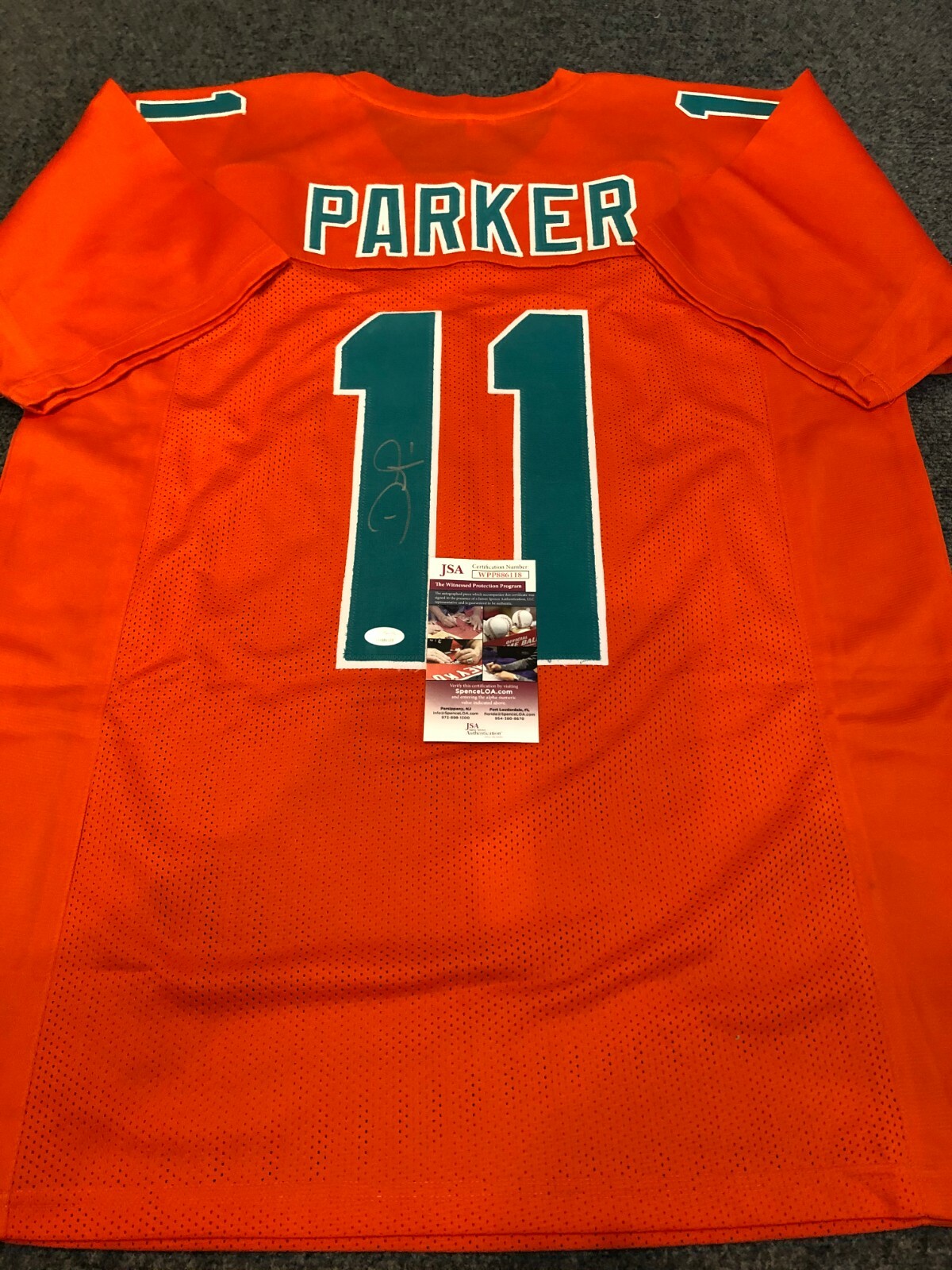 Miami Dolphins Devante Parker Autographed Signed Jersey Jsa  Coa