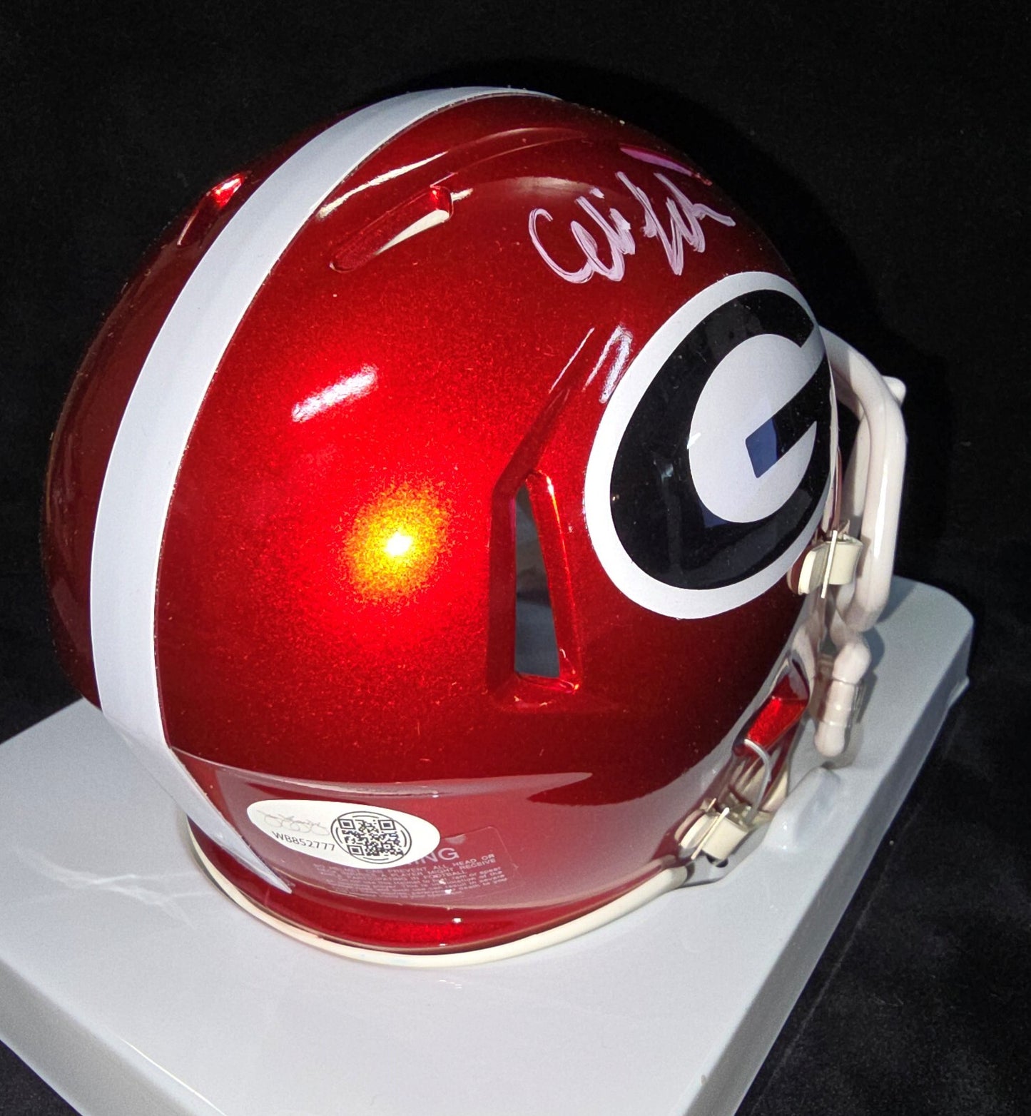 Georgia Bulldogs Elijah Griffin Autographed Signed Flash Mini Helmet Jsa Coa