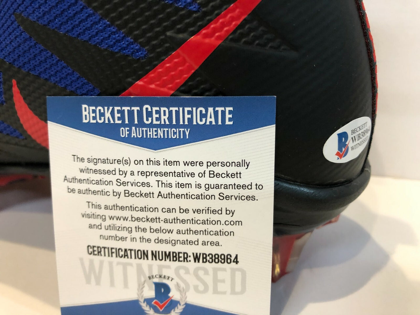 Buffalo Bills John Brown Autographed Signed Nike Cleat Beckett Coa