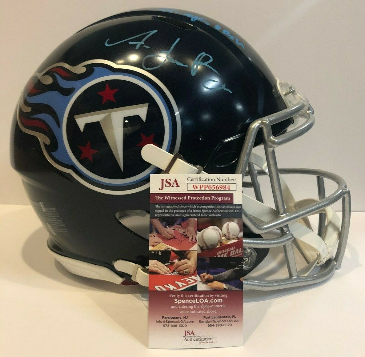 Aj Brown Rare Full Name Signed Inscr Titans Speed Authentic F/S Helmet Jsa Coa