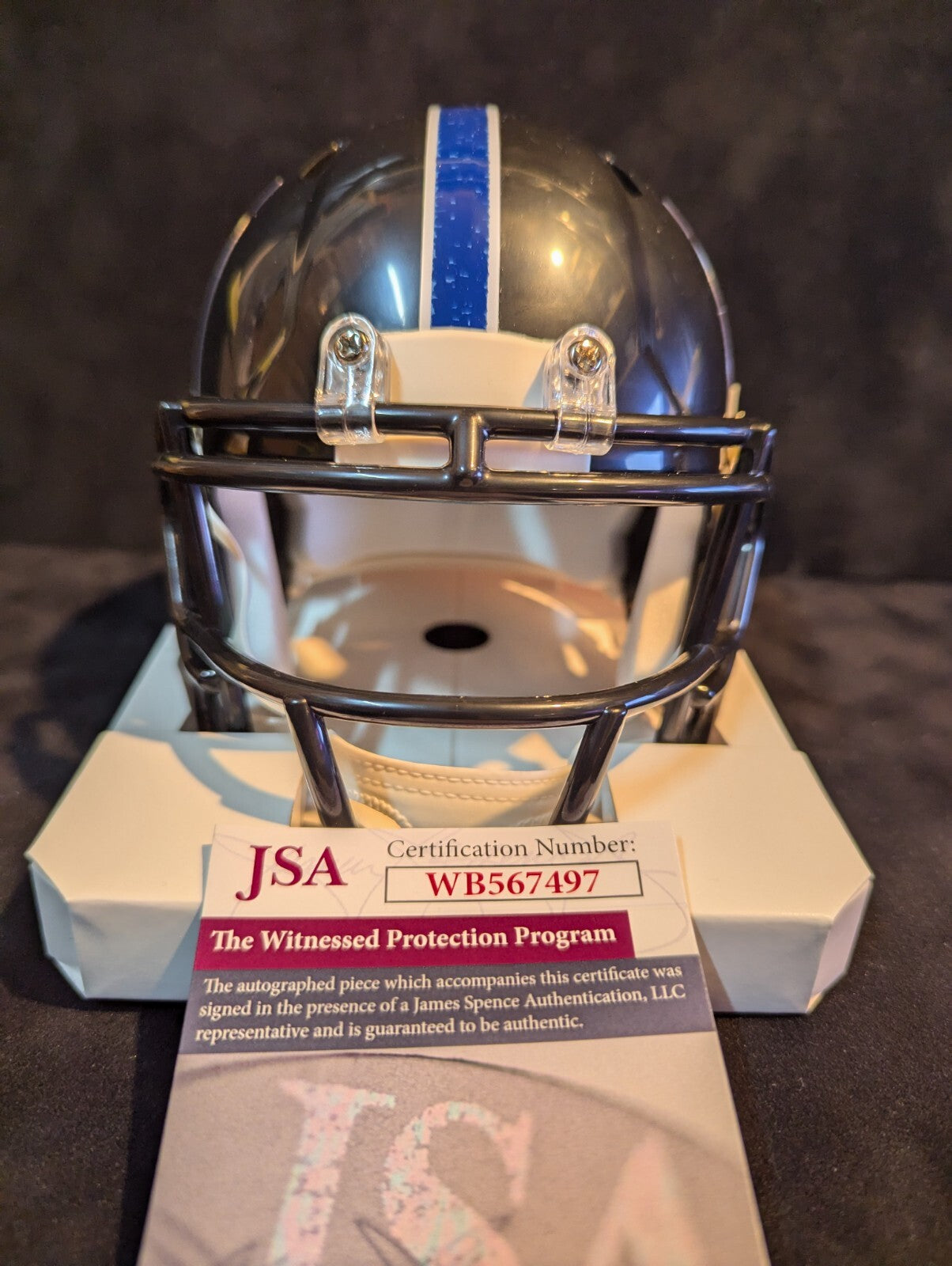 Indianapolis Colts Laiatu Latu Autographed Signed Alt Mini Helmet Jsa Coa