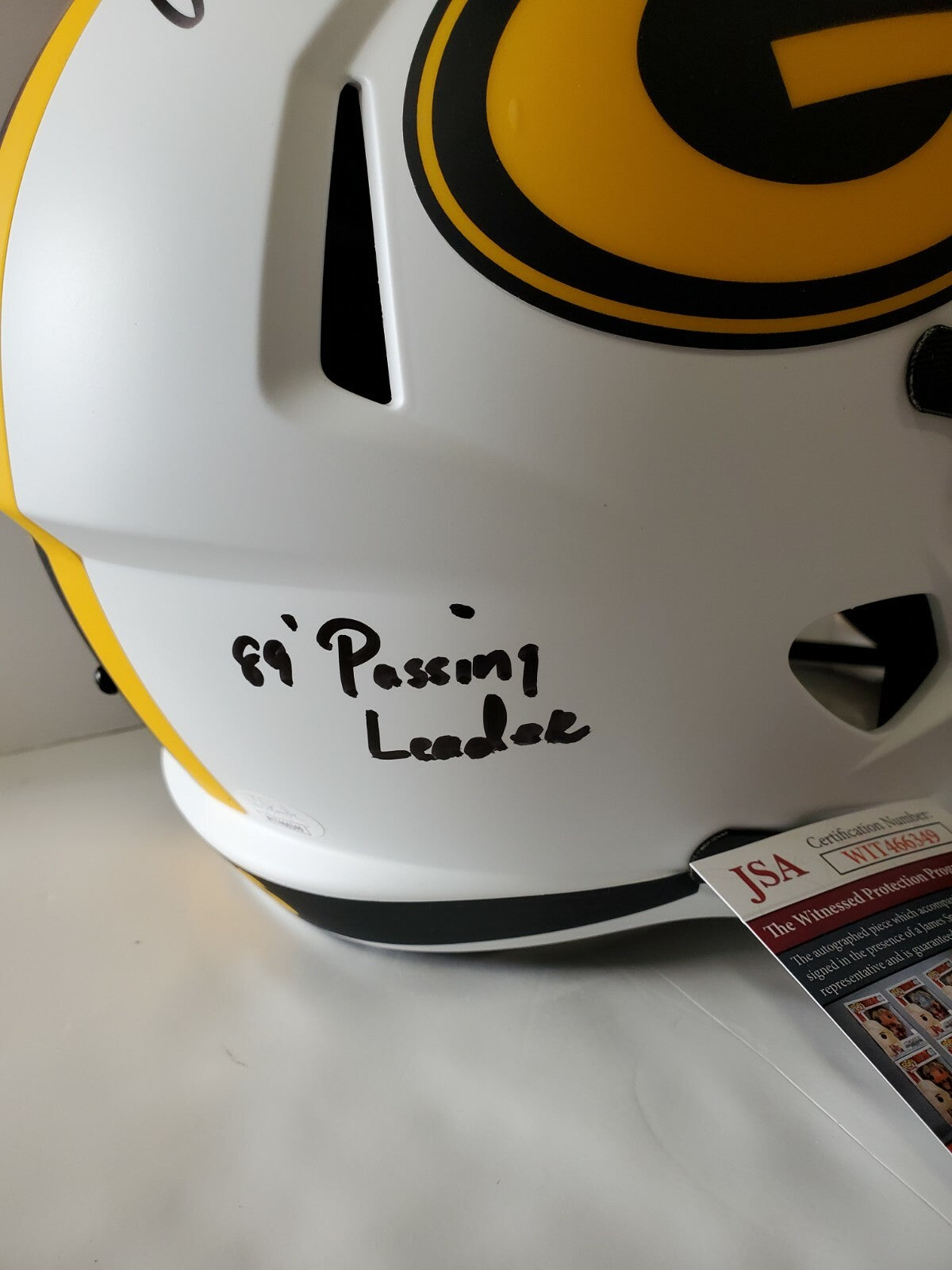 Green Bay Packers Don Majkowski Signed Full Size Lunar Rep Helmet Jsa Coa