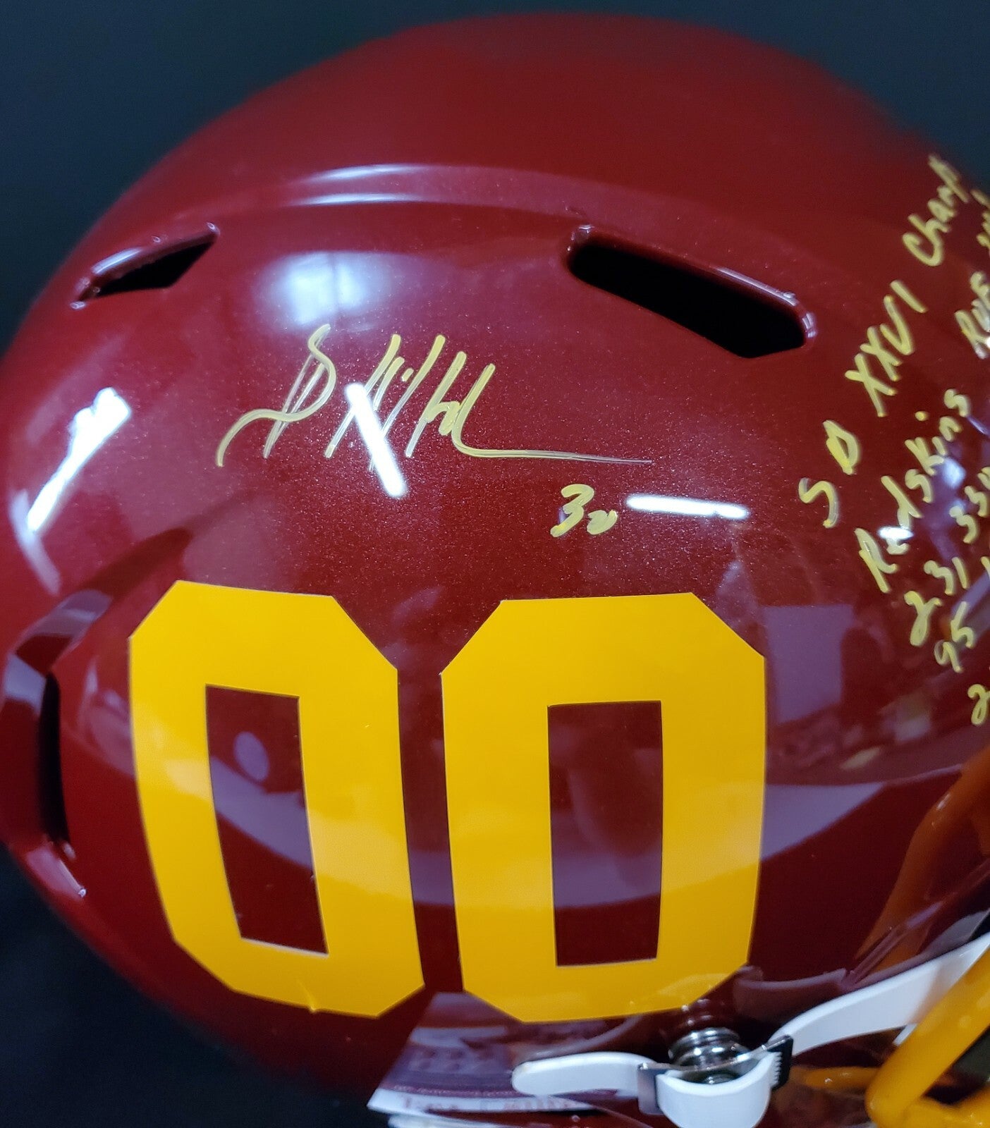 Washington Football Brian Mitchell Signed Insc. Full Sz Replica Helmet Jsa Coa