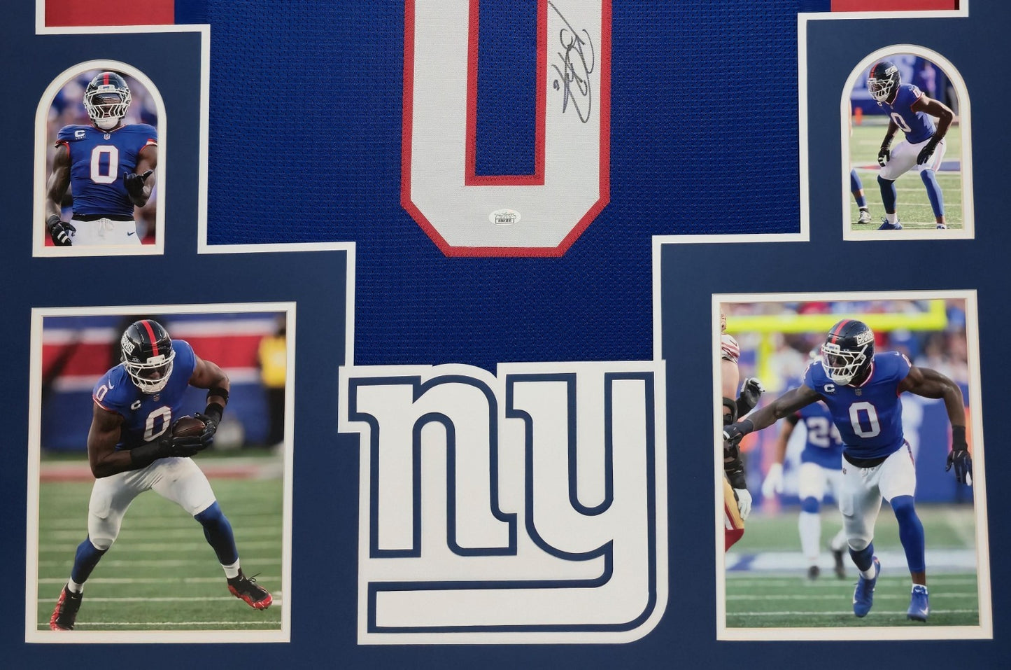 Framed New York Giants Brian Burns Autographed Jersey Jsa Coa
