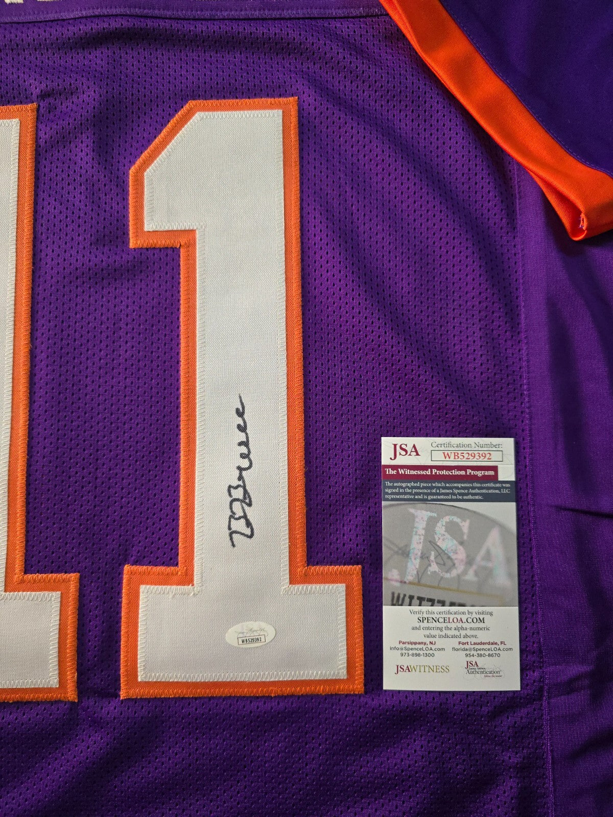 Clemson Tigers Bryan Bresee Autographed Signed Jersey Jsa  Coa