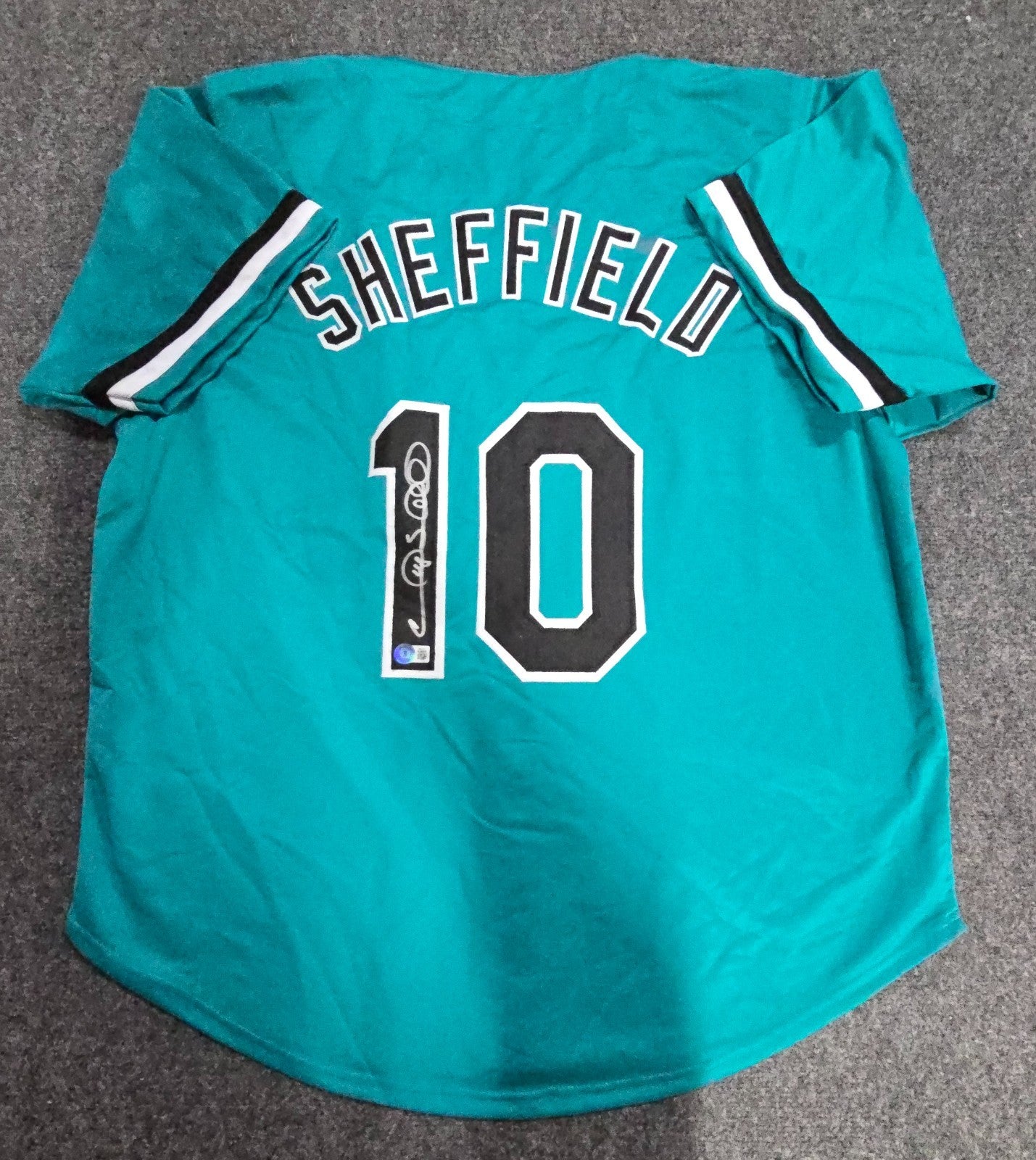 Florida Marlins Gary Sheffield Signed Custom Jersey Beckett Holo