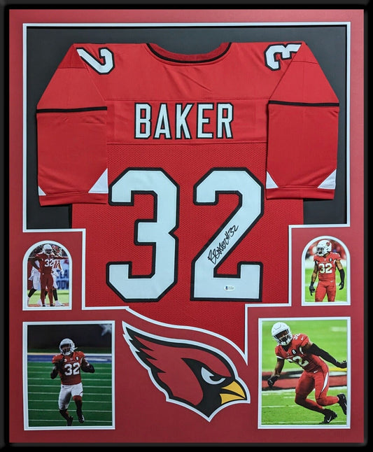 MVP Authentics Framed Arizona Cardinals Budda Baker Autographed Signed Jersey Beckett Coa 450 sports jersey framing , jersey framing
