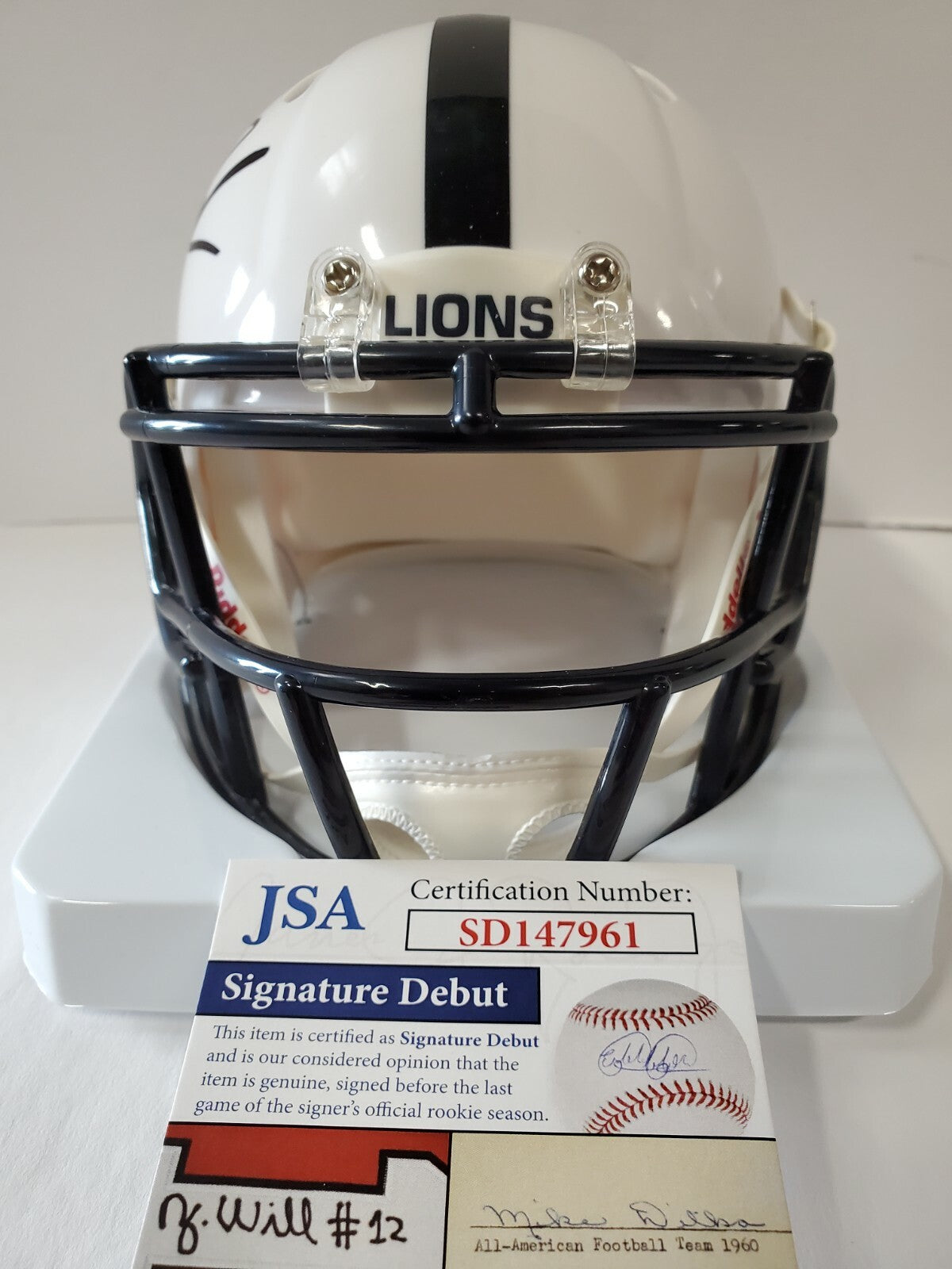 Penn State Autographed Signed Odafe Jayson Oweh Speed Mini Helmet Jsa Coa
