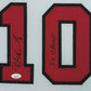 Framed Chicago Bulls Bj Armstrong Autographed Signed Inscribed Jersey Jsa Coa