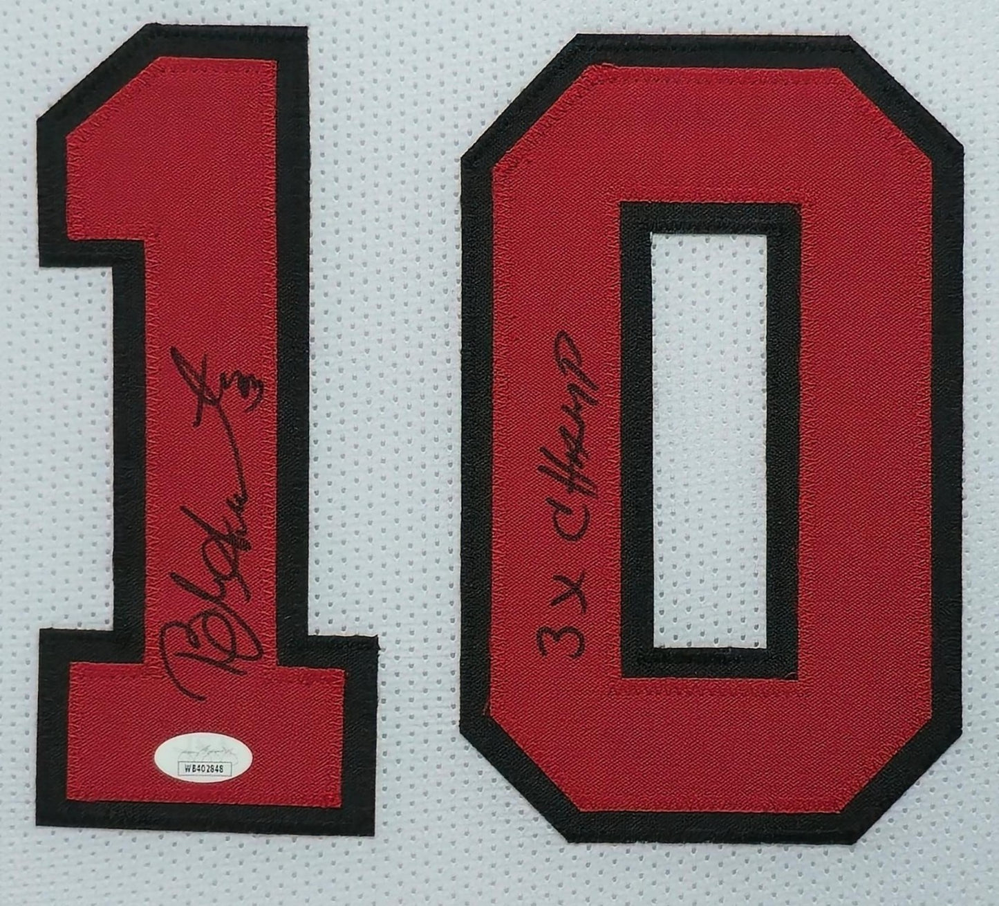 Framed Chicago Bulls Bj Armstrong Autographed Signed Inscribed Jersey Jsa Coa