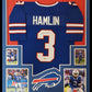 Framed Buffalo Damar Hamlin Autographed Signed Jersey Beckett Holo