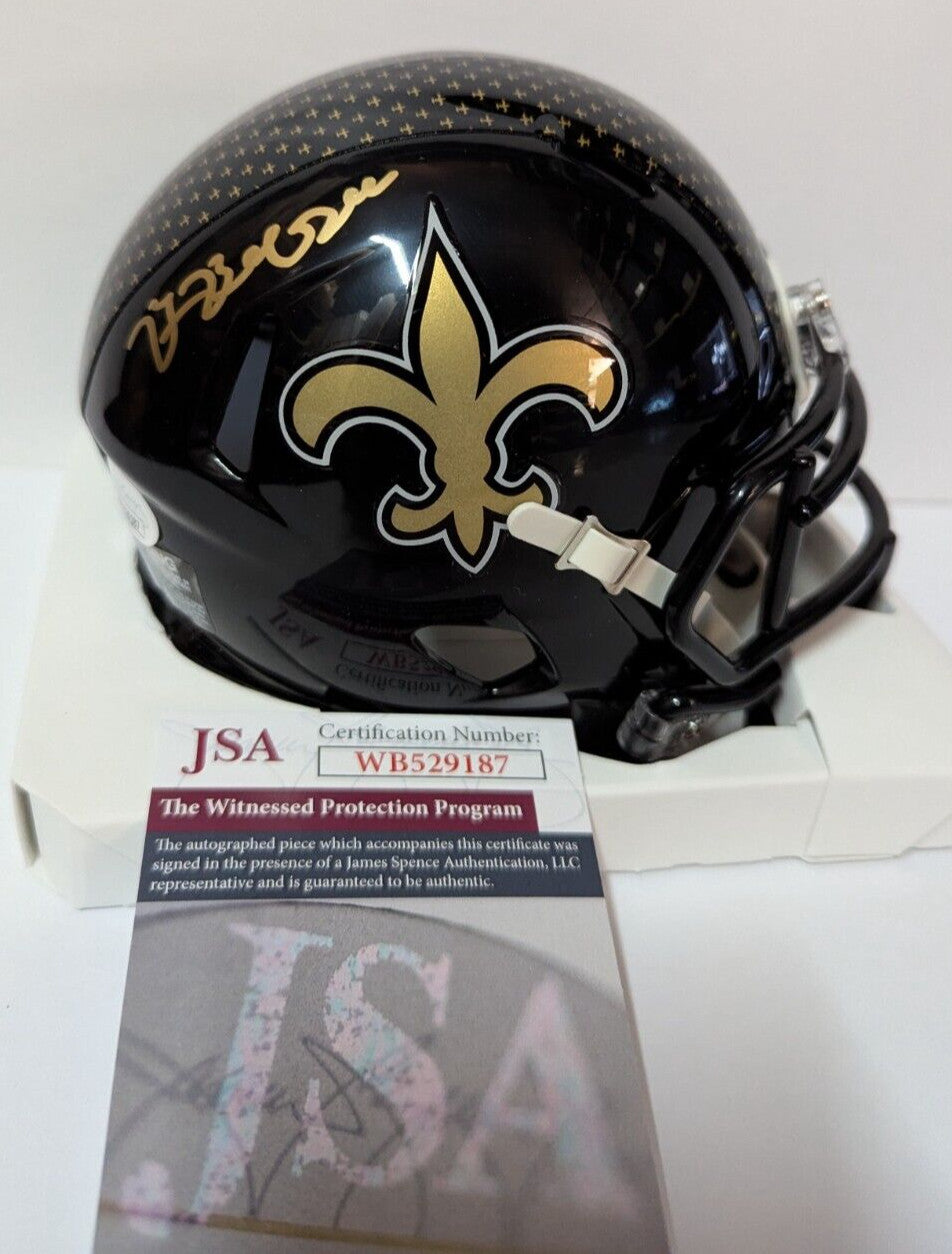 New Orleans Saints Bryan Bresee Signed Alt Mini Helmet Jsa Coa