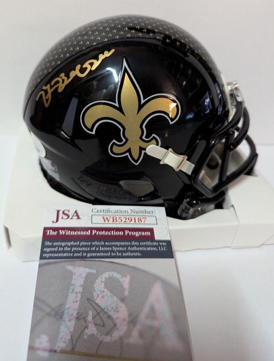 New Orleans Saints Bryan Bresee Signed Alt Mini Helmet Jsa Coa