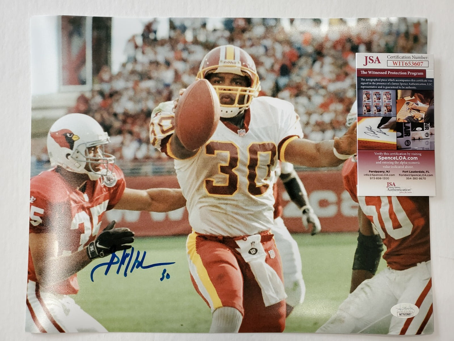 Washington Football Team Brian Mitchell Autographed 11X14 Photo Jsa Coa