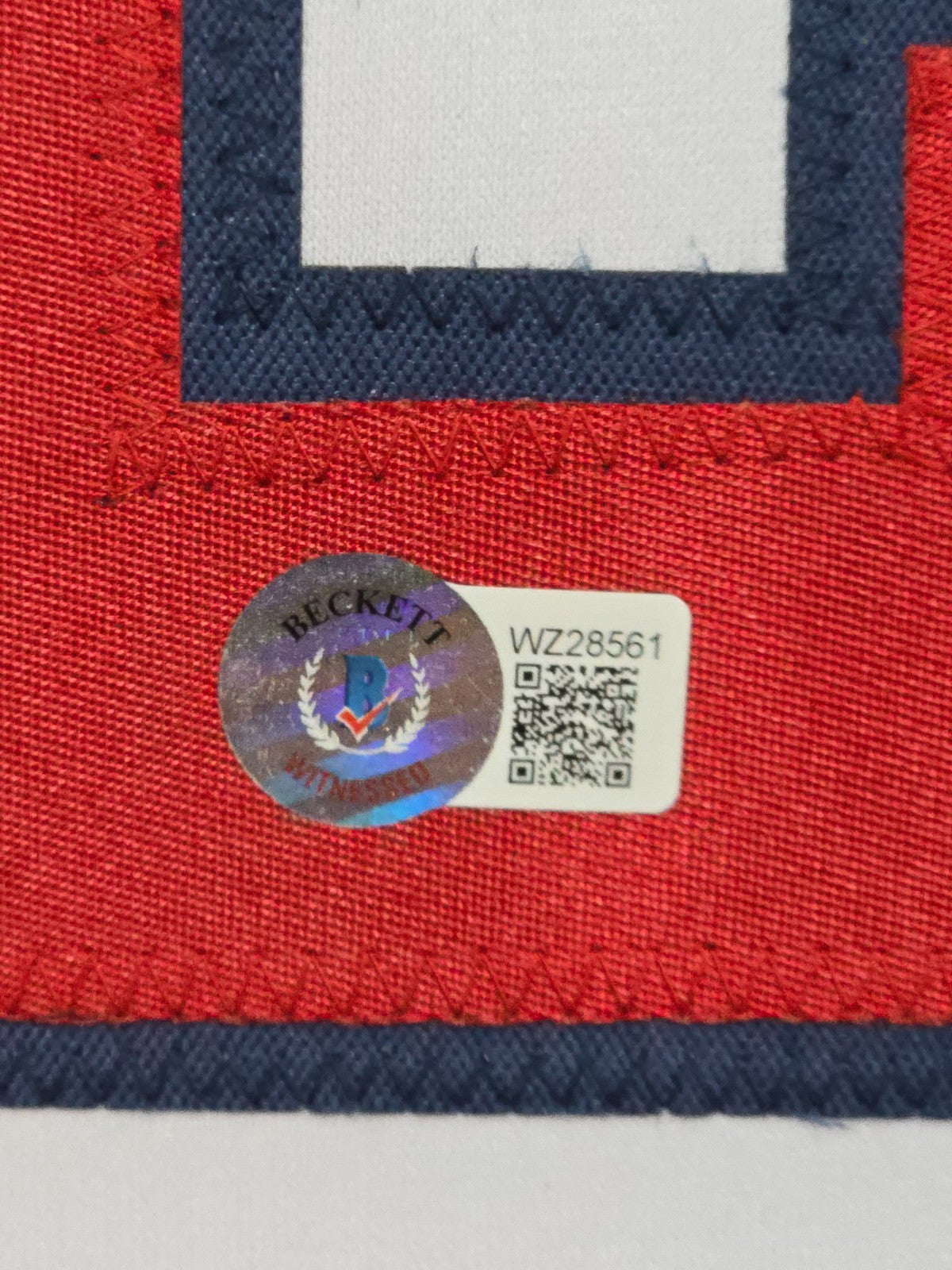Framed Atlanta Braves Austin Riley Autographed Jersey Beckett Hologram