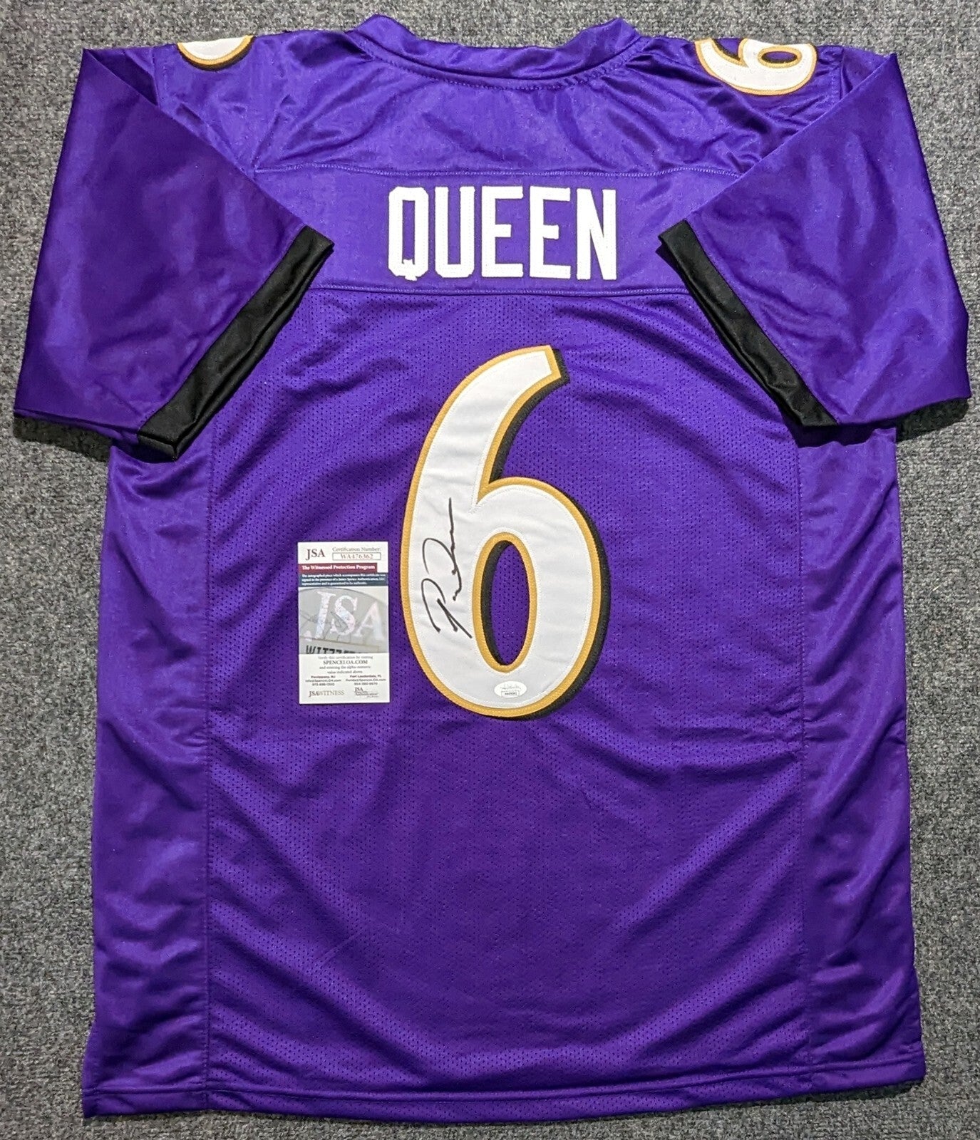 Baltimore Ravens Patrick Queen Autographed Signed Jersey Jsa Coa