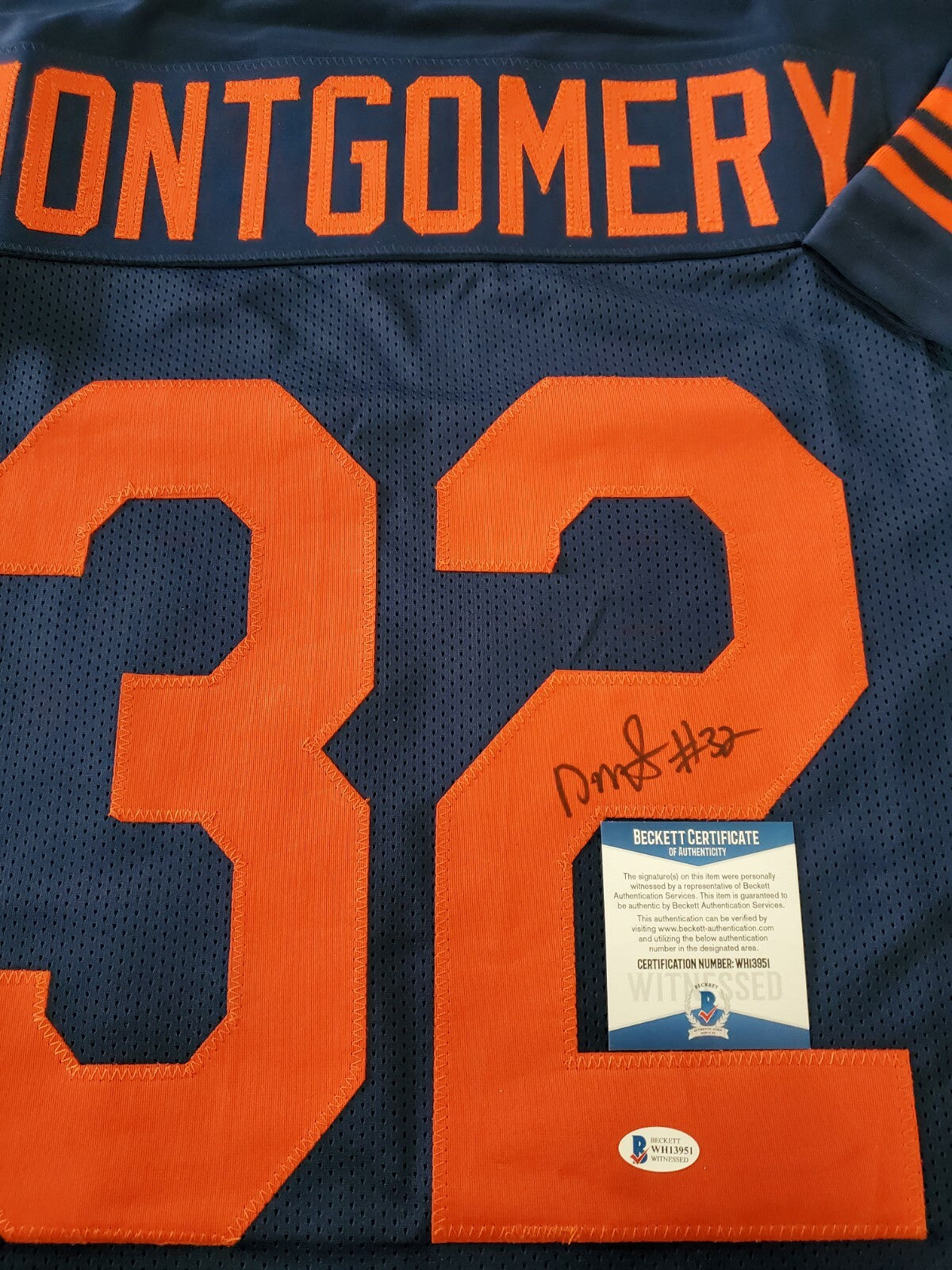 Chicago Bears David Montgomery Autographed Signed Jersey Beckett Coa