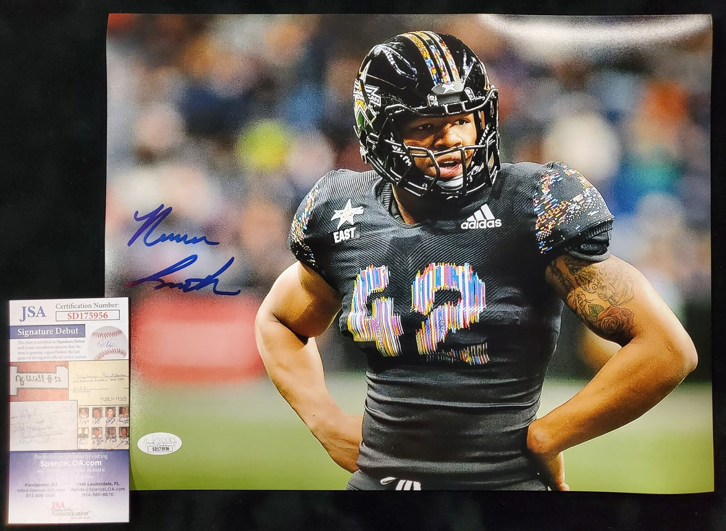 Georgia Bulldogs Nolan Smith Jr Signed 11X14 Photo Jsa Coa