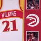 Framed Dominique Wilkins Autographed Signed Atlanta Hawks Jersey Jsa Coa